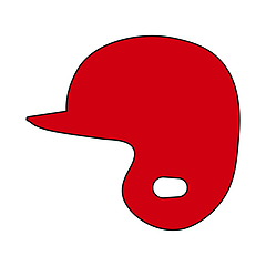 Image showing Baseball Helmet Icon