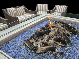 Image showing artificial fireplace