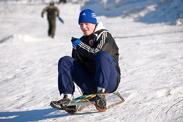 Image showing Fun high speed sledding 4
