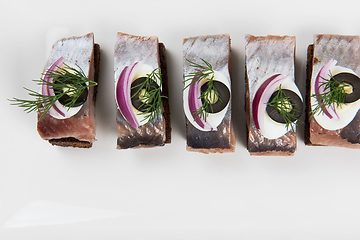 Image showing Sliced salted herring