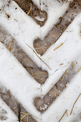 Image showing car tire in the snow