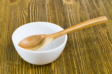 Image showing wooden spoon in a bowl