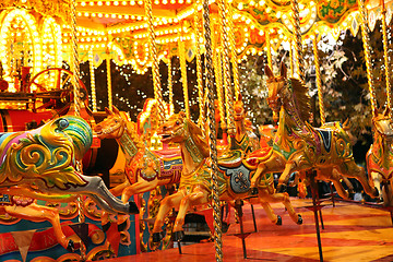 Image showing carousel and lights