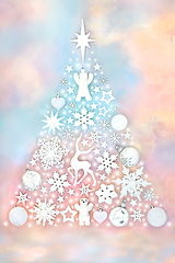 Image showing Christmas Tree Surreal North Pole Abstract 