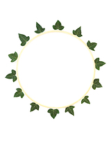 Image showing Winter Ivy Leaf Wreath Design