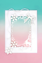 Image showing Fantasy Christmas Eve Decorative Background Frame