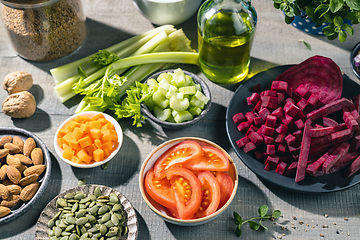 Image showing various fresh vegan products