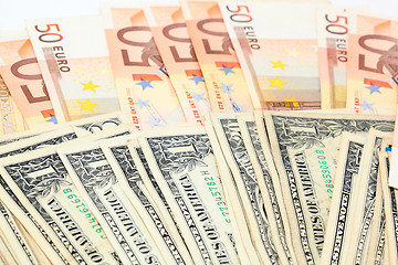 Image showing euro and dollars