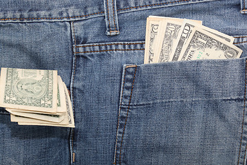 Image showing dollars in pockets