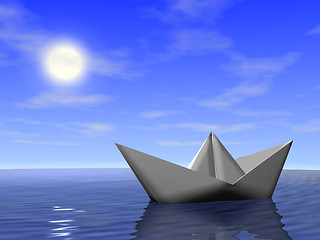 Image showing Boat in the sea