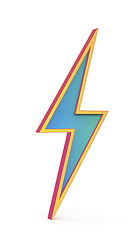 Image showing Colorful lightning bolt symbol