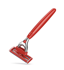 Image showing Red razor