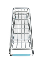 Image showing Empty shopping cart, top view
