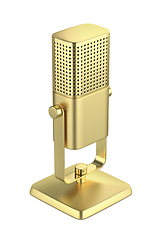 Image showing Gold studio microphone