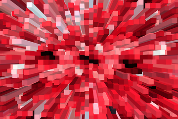 Image showing creative abstract red texture like explosion