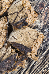 Image showing baked in a rustic oven ,bread