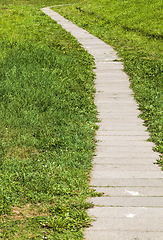 Image showing road made of boards