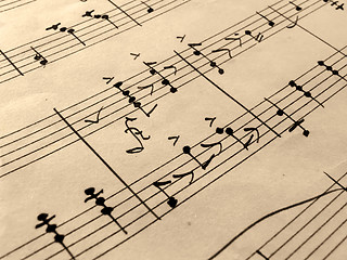 Image showing Old Music Sheet