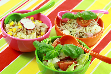 Image showing Small healthy salads