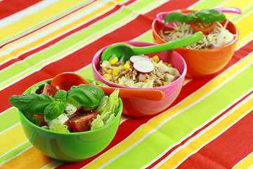 Image showing Small healthy salads