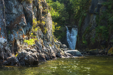 Image showing Kishte Waterfall at Lake Teletskoye