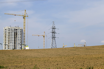 Image showing construction cranes