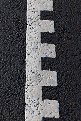 Image showing modern white road markings