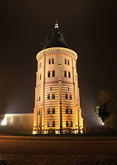 Image showing Illuminated Tower in Goerlitz, Germany