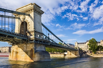 Image showing Chain bridge in Budapest Hungary