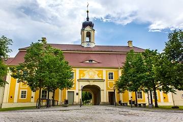 Image showing Entrance of castle Rammenau in Germany