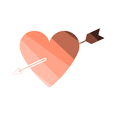 Image showing Pierced Heart By Arrow Icon