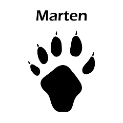 Image showing Indian Marten Footprint