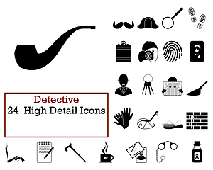 Image showing Detective Icon Set