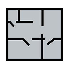 Image showing Icon Of Apartment Plan