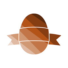 Image showing Easter Egg With Ribbon Icon