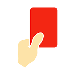 Image showing Soccer Referee Hand With Card Icon
