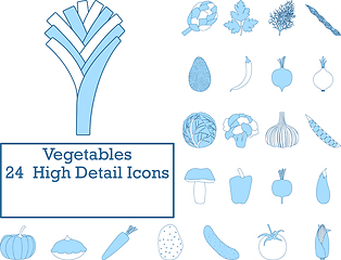 Image showing Vegetables Icon Set