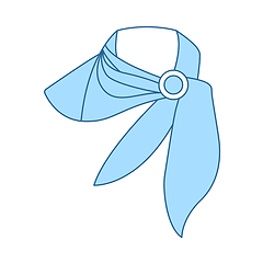 Image showing Business Woman Neck Scarf Icon