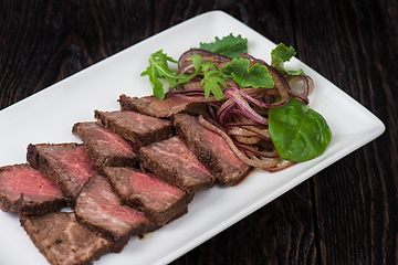 Image showing Meat Cutting on plate