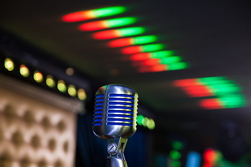 Image showing retro microphone at concert