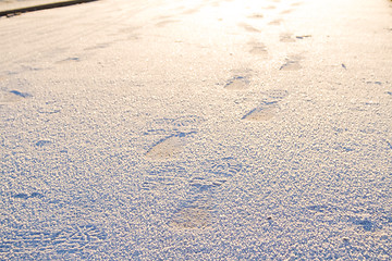 Image showing Footprints in the snow