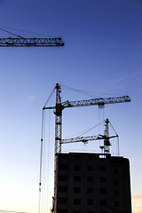 Image showing yellow construction crane