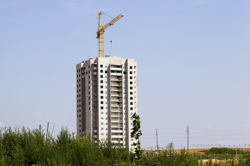 Image showing construction cranes