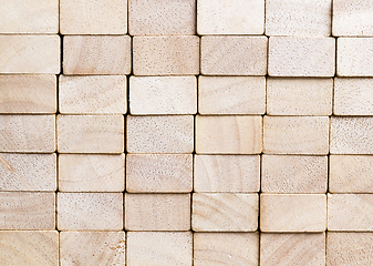 Image showing cubes made of bamboo wood