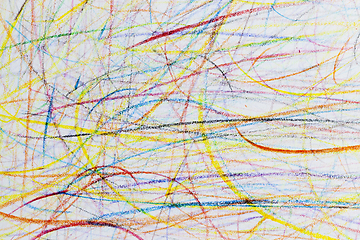 Image showing chaotic multi-colored lines