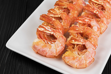 Image showing Fried tasty shrimps