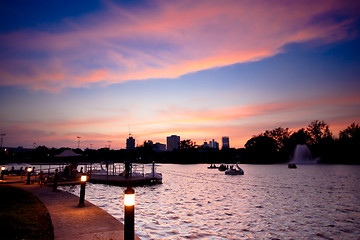 Image showing Park during sunset