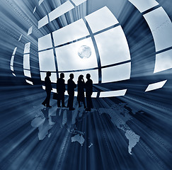 Image showing abstract business illustration with globe