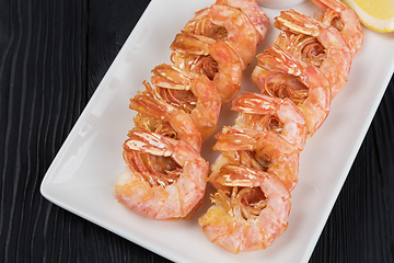 Image showing Fried tasty shrimps