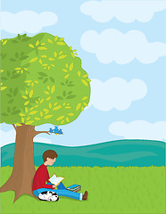 Image showing Boy Reading